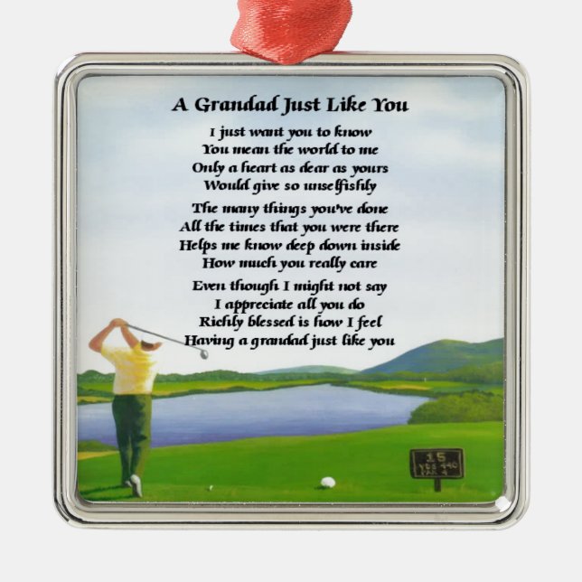 Adorno Metálico Poema del Grandad - golf (Frente)