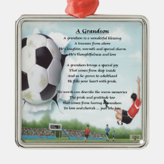 Adorno Metálico Poema del nieto del fútbol