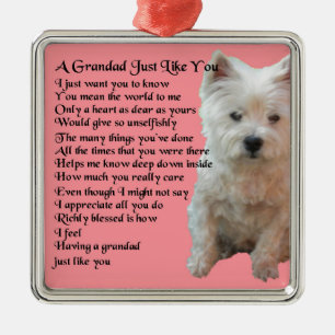 Adorno Metálico poema del oeste del Grandad de Terrier de la