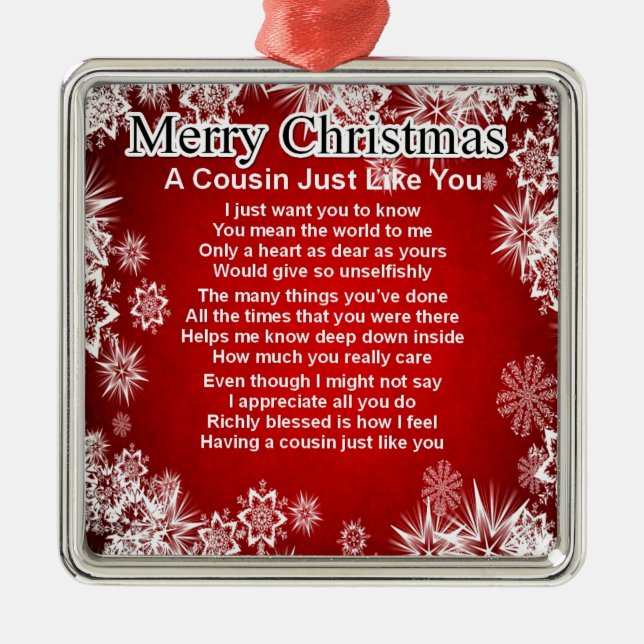 Adorno Metálico Poema del primo - diseño del navidad (Frente)