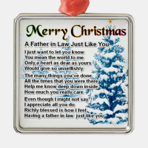 Adorno Metálico Poema del suegro - diseño del navidad