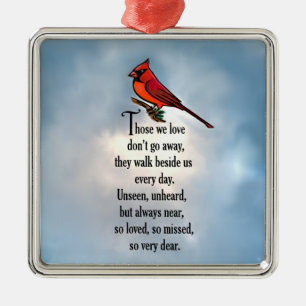 Adorno Metálico Poema "tan amado" del cardenal