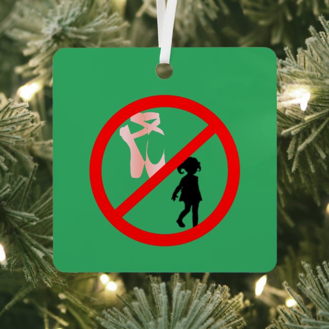 Adorno Metálico Pointe Shoes Advertencia Mar Verde (in situ)