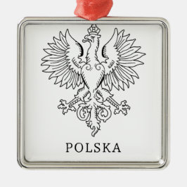 Adorno Metálico Poland's White Eagle Contemporary State Emblem 