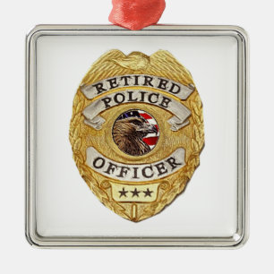 Adorno Metálico Police_Badge_Retired