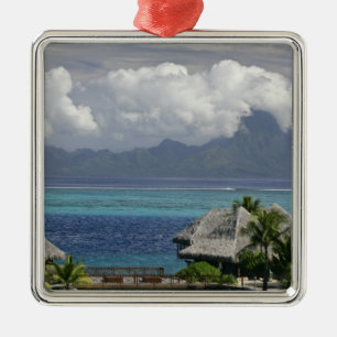 Adorno Metálico Polinesia Francesa, Moorea. Una vista de la isla