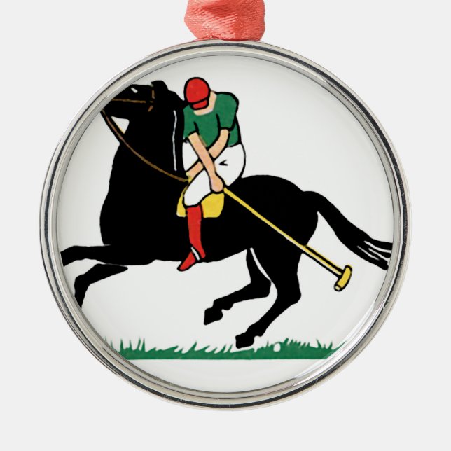 Adorno Metálico Polo del caballo de Deco (Frente)