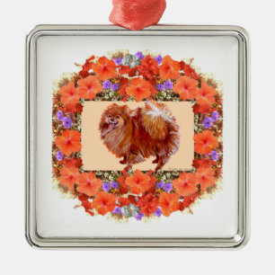 Adorno Metálico Pomerania Floral