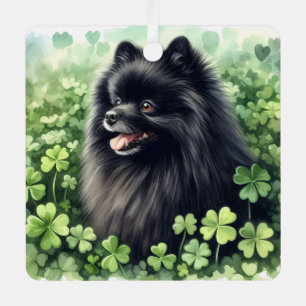 Adorno Metálico Pomerania negra día de San Patricio