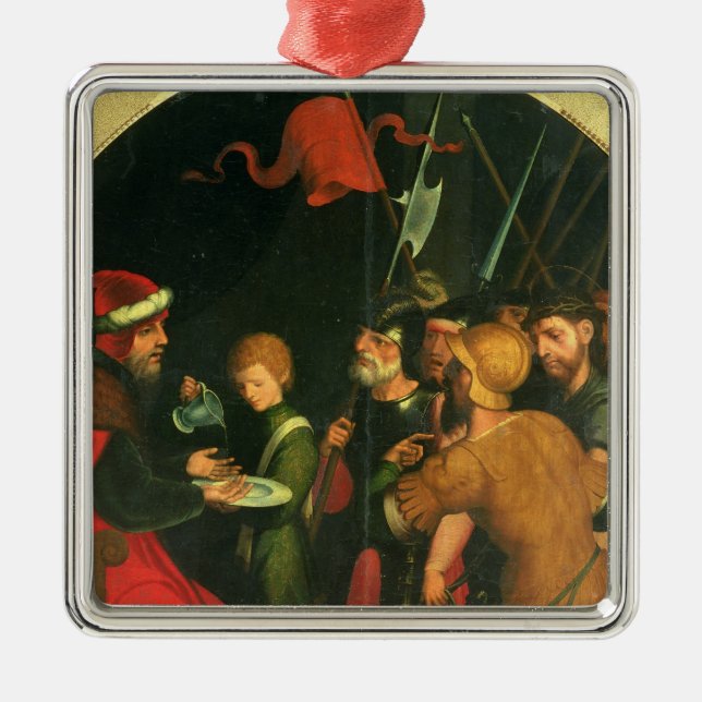 Adorno Metálico Poncio Pilatos lavándose las manos (Frente)