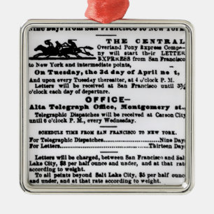 Adorno Metálico Pony Express, nueve días