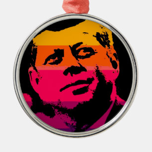 Adorno Metálico Pop Art Jack JFK John F. Kennedy