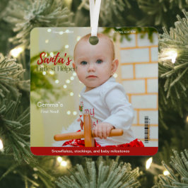 Adorno Metálico Portada de la revista mi primer hito de Navidad