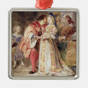 Adorno Metálico Portia y Bassanio, c.1826 (w/c, tinta marrón,