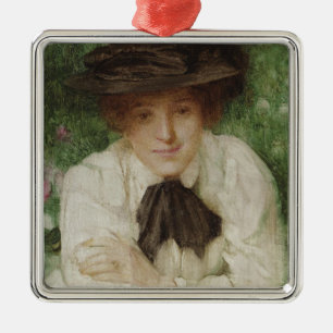 Adorno Metálico Portrait of an Edwardian Lady (Vintage Art)