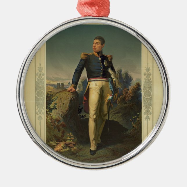 Adorno Metálico Portrait of French General Marquis de Lafayette (Frente)