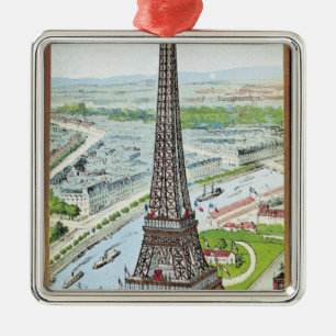 Adorno Metálico Postal que representa la torre Eiffel