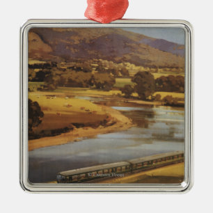 Adorno Metálico Poster británico de los ferrocarriles de la escen