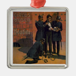 Adorno Metálico Poster de Circo Vintage - Houdini y el Circo