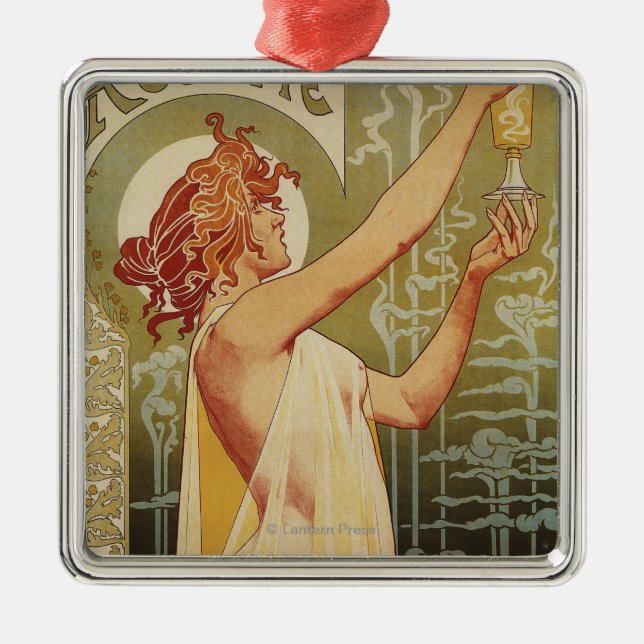 Adorno Metálico Poster del anuncio del ajenjo de Robette (Frente)