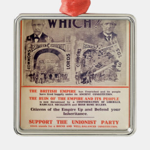 Adorno Metálico Poster del fiesta de unionista para el general