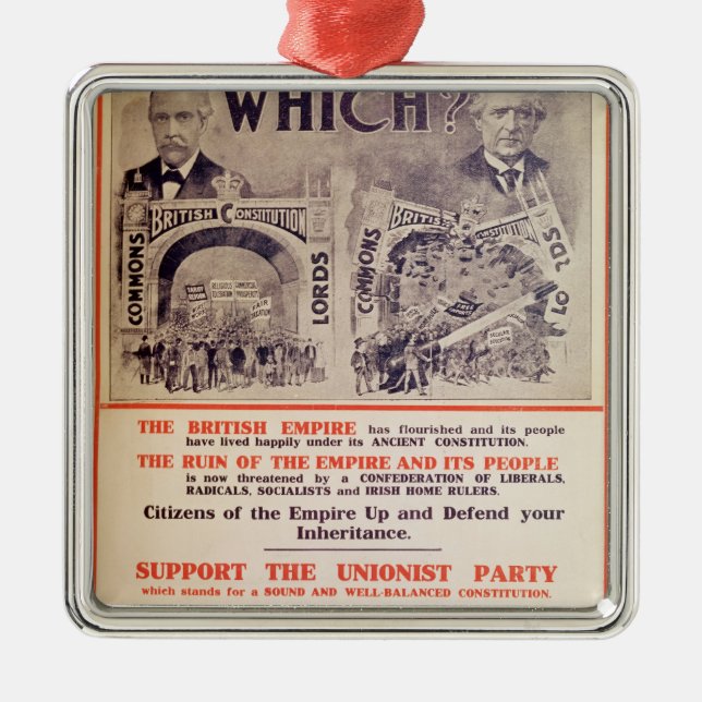 Adorno Metálico Poster del fiesta de unionista para el general (Frente)