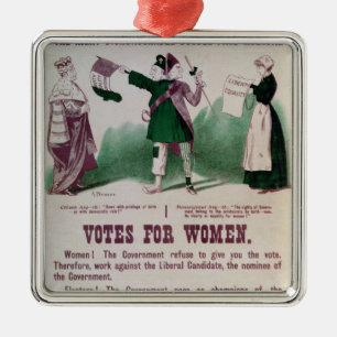 Adorno Metálico Poster del sufragio de las mujeres