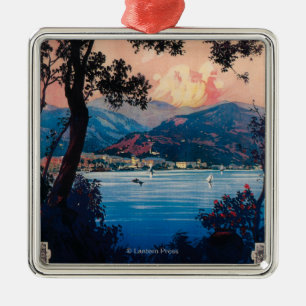 Adorno Metálico Poster del viaje de Riviera del italiano