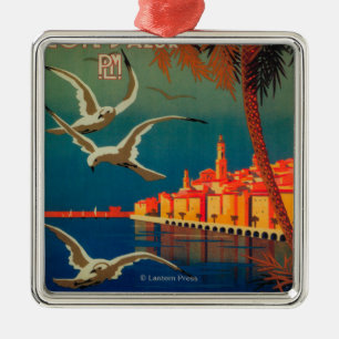 Adorno Metálico Poster del viaje de riviera francesa # 1