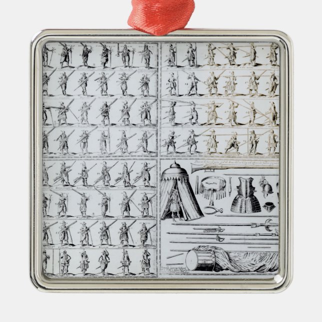 Adorno Metálico Posturas para los mosqueteros y los piqueros (Frente)