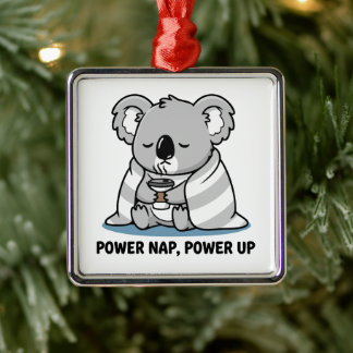 Adorno Metálico Power Nap Power Up Cute Koala