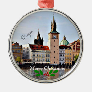 Adorno Metálico Praga, República Checa - Feliz Navidad