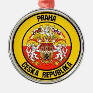 Adorno Metálico Praga Round Emblem
