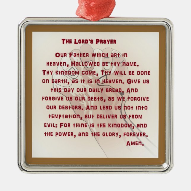 Adorno Metálico Prayer del señor (Frente)