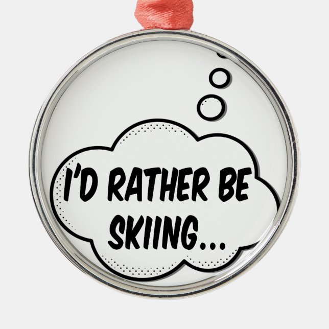 Adorno Metálico Prefiero Esquiar (Frente)