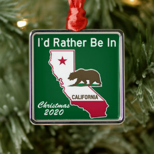 Adorno Metálico Prefiero estar en California
