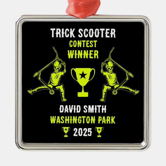 Adorno Metálico Premio Trick Scooter Rider (Frente)