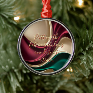 Adorno Metálico Premium Christmas ornament in stylish graphic