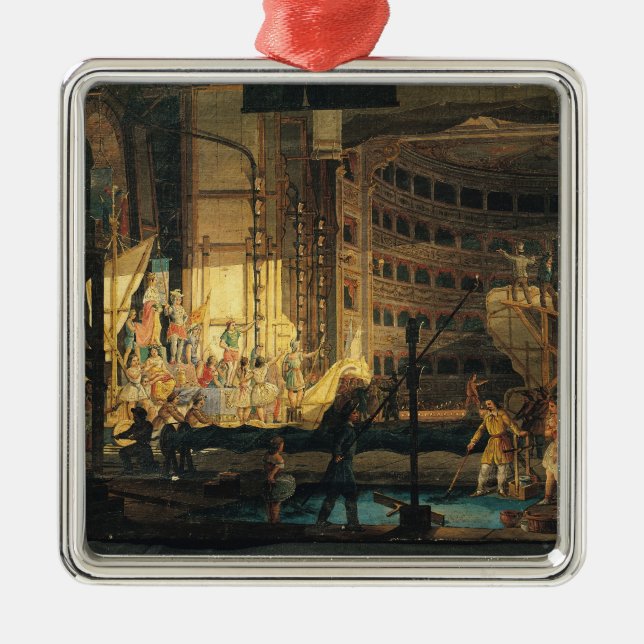 Adorno Metálico Preparando el paisaje en un teatro (Frente)