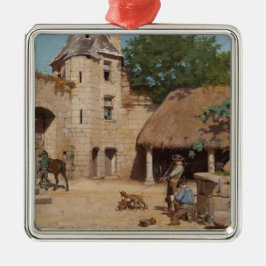 Adorno Metálico Prepararse para la caza (escena medieval)