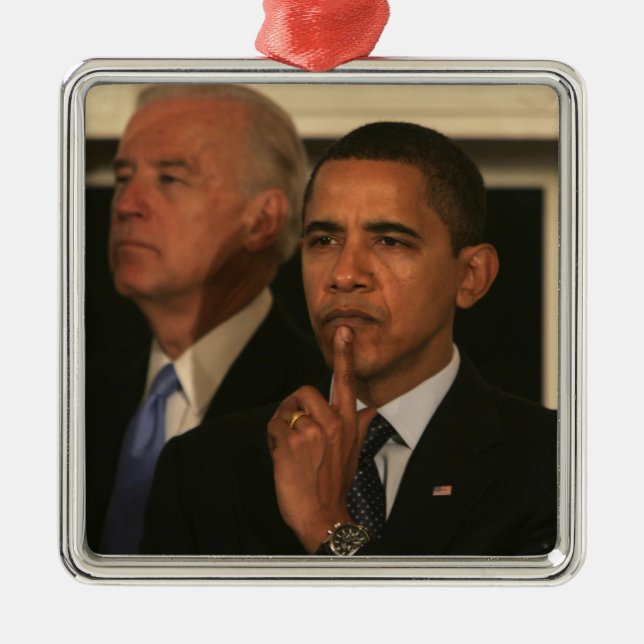 Adorno Metálico Presidente Barack Obama y vicepresidente (Frente)