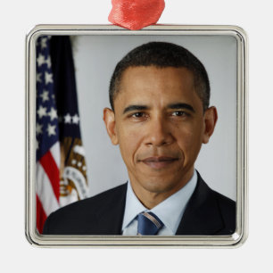 Adorno Metálico Presidente estadounidense Barack Obama en la Casa