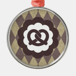 Adorno Metálico pretzel vintage