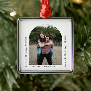 Adorno Metálico Primer Arco de Fotos de Navidad para Parejas Compr