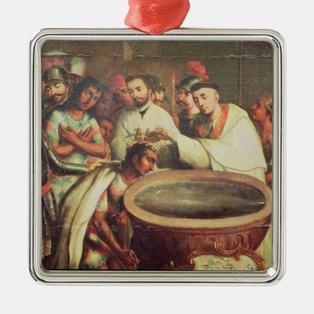 Adorno Metálico Primer bautismo de los indios de los Dominicans (Frente)