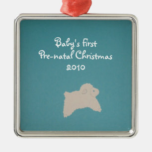 Adorno Metálico Primer bebé, Navidades prenatales, 2010