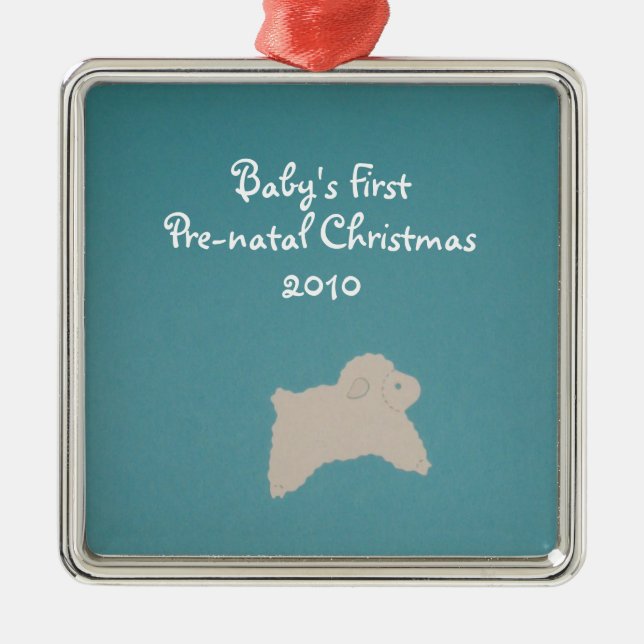 Adorno Metálico Primer bebé, Navidades prenatales, 2010 (Frente)