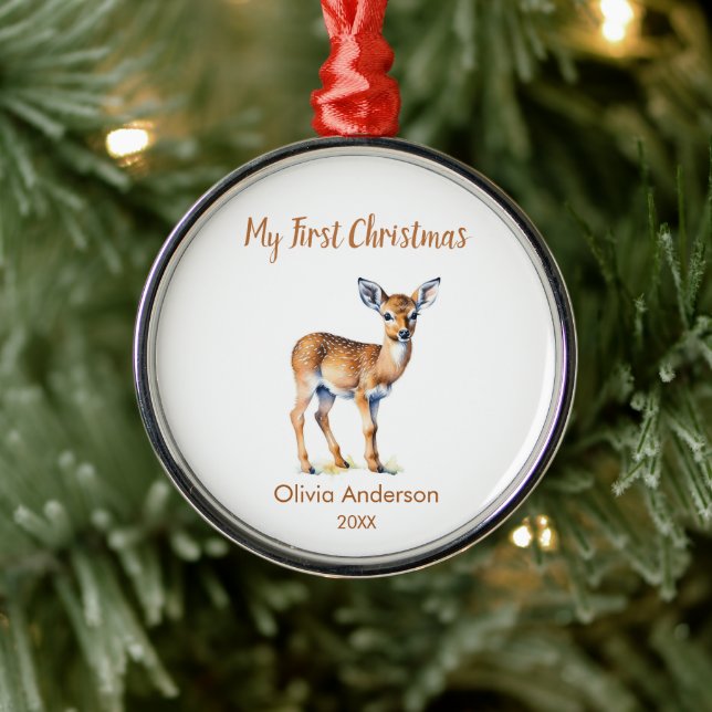 Adorno Metálico Primer bebé venado de Navidad (Árbol)