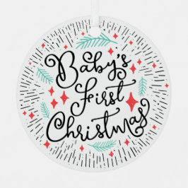 Adorno Metálico Primer bosquejo personalizado del bebé a mano