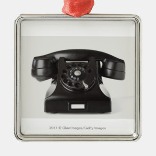 Adorno Metálico Primer de un teléfono rotatorio